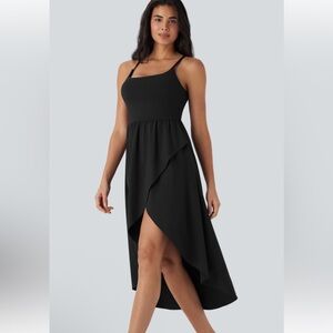 New! HALARA Black High Low Dress